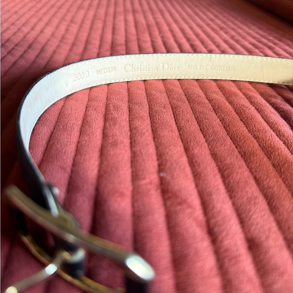 Christian Dior Black Leather Belt